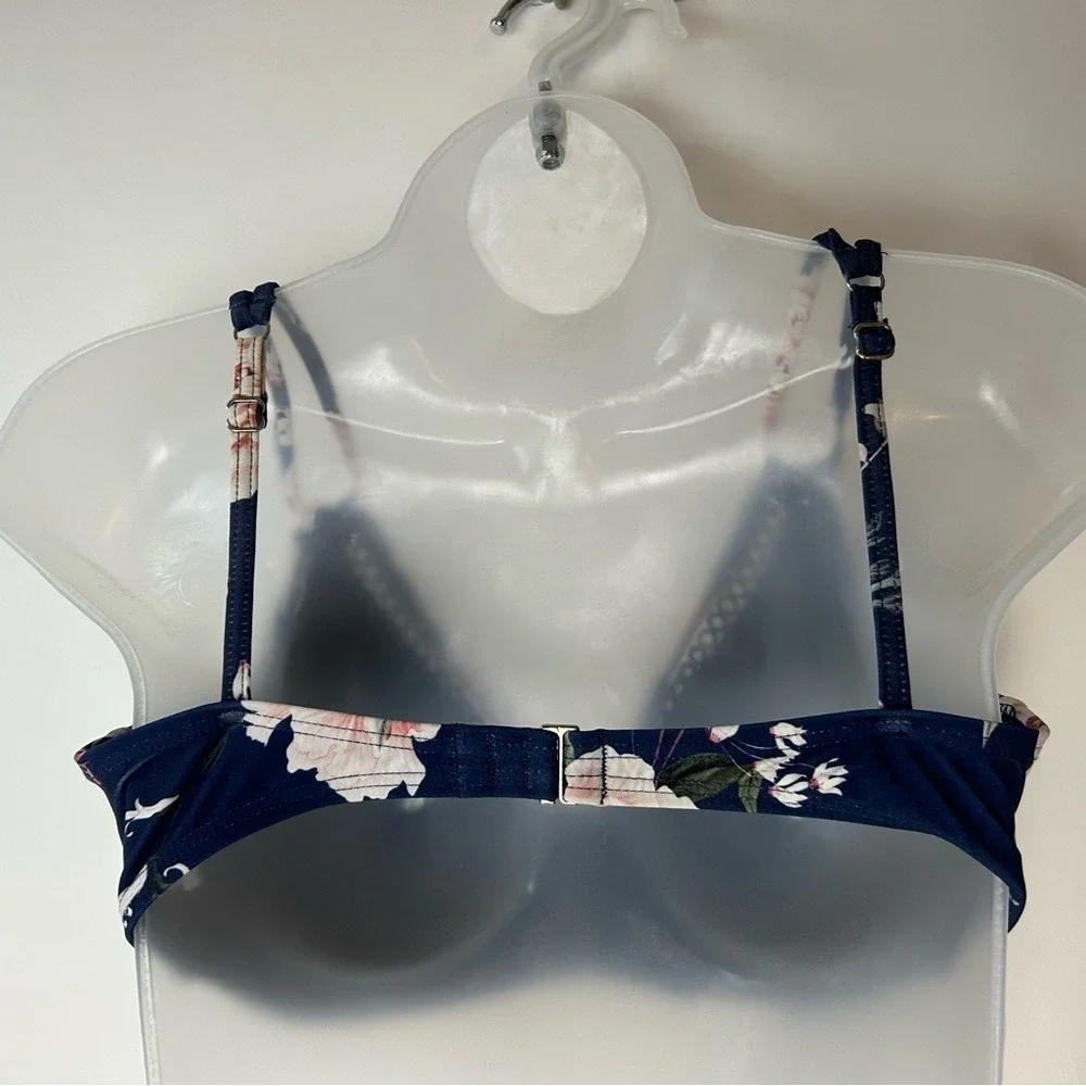 Azura Australia Dark‎ Blue Floral Swim Bra Size 8